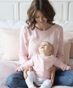 Ropa Premama Seraphine | Conjunto De Jerseis De Punto Con Margaritas Rosas A Juego De Mama & Mini