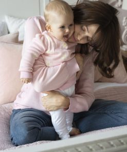 Ropa Premama Seraphine | Conjunto De Jerseis De Punto Con Margaritas Rosas A Juego De Mama & Mini