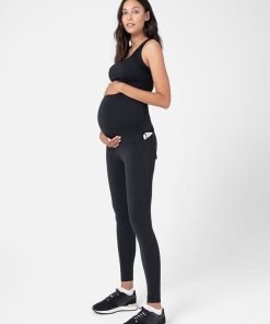 Ropa Premama Seraphine | Leggings Premama Deportivos Support Soft-Touch Negros