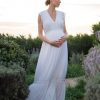 Ropa Premama Seraphine | Maxivestido Blanco De Encaje Bohemio Premama Y De Lactancia