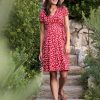 Ropa Premama Seraphine | Vestido Lactancia Premama Floral - Rojo