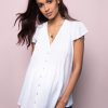 Ropa Premama Seraphine | Blusa Premama Con Drapeado - Blanco