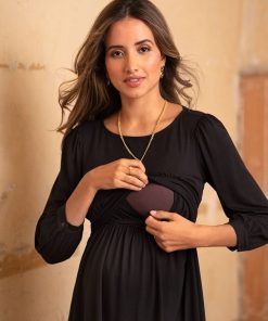 Ropa Premama Seraphine | Top Premama Y De Lactancia Con Corte Imperio En Color Negro