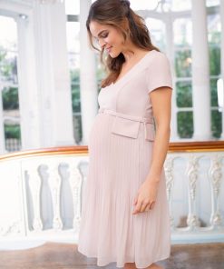 Ropa Premama Seraphine | Vestido Premama Plisado Manga Corta