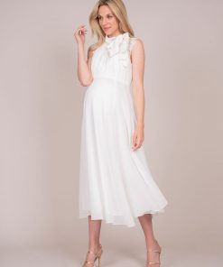 Ropa Premama Seraphine | Vestido Premama De Novia Y Lactancia Con Lazada Marfil