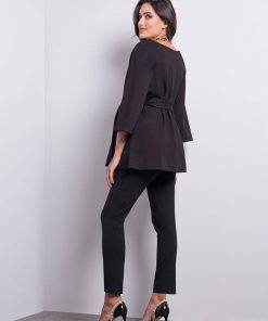 Ropa Premama Seraphine | Blusa Premama Punto Roma - Negro