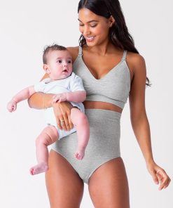 Ropa Premama Seraphine | Braguitas Postparto De Tiro Alto Gris Y Rosa Pack De 2