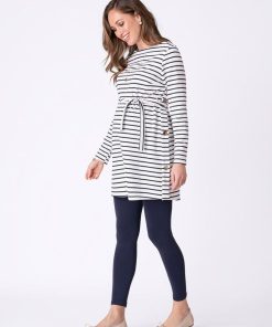 Ropa Premama Seraphine | Leggings Premama De Bambu Azul Marino