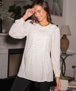 Ropa Premama Seraphine | Blusa Premama Y De Lactancia Con Lunares