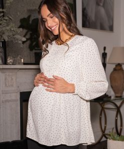 Ropa Premama Seraphine | Blusa Premama Y De Lactancia Con Lunares