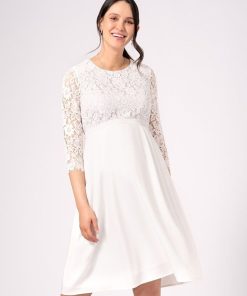 Ropa Premama Seraphine | Vestido De Novia Premama Y De Lactancia Con Encaje En Color Marfil