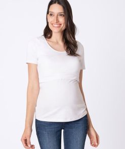 Ropa Premama Seraphine | Camisetas Premama Y Lactancia Pack De Blanca Y Negra