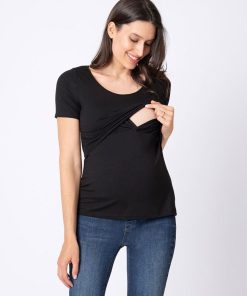 Ropa Premama Seraphine | Camisetas Premama Y Lactancia Pack De Blanca Y Negra