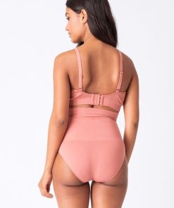 Ropa Premama Seraphine | Braguitas Postparto De Tiro Alto Terracota Y Negro Pack De 2
