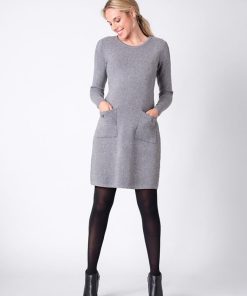 Ropa Premama Seraphine | Vestido Lactancia Premama De Punto - Gris
