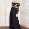 Ropa Premama Seraphine | Vestido De Noche Premama De Encaje Negro