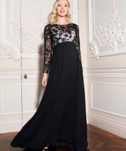 Ropa Premama Seraphine | Vestido De Noche Premama De Encaje Negro