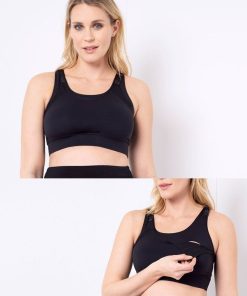 Ropa Premama Seraphine | Sujetador Lactancia Deportivo Seraphine - Negro