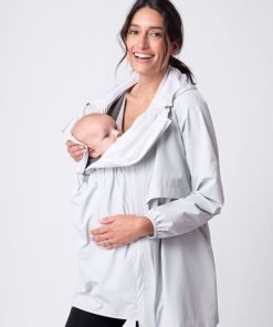 Ropa Premama Seraphine | Chaqueta 3 En 1 De Maternidad A Porteo Azul Claro