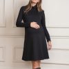 Ropa Premama Seraphine | Vestido Premama Cuello Alto - Negro