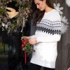 Ropa Premama Seraphine | Jersey Premama Y De Lactancia Con Motivo Fair Isle Monocromo