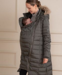 Ropa Premama Seraphine | Abrigo De Plumon 3 En 1 De Premama - Khaki