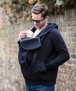 Ropa Premama Seraphine | Sudadera Portabebes Con Capucha Para Hombre En Color Azul Marino