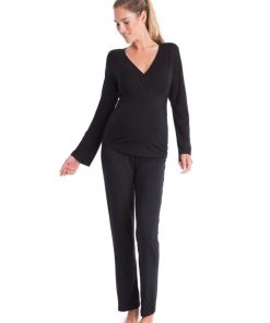 Ropa Premama Seraphine | Pijama Premama Y De Lactancia - Negro