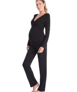 Ropa Premama Seraphine | Pijama Premama Y De Lactancia - Negro