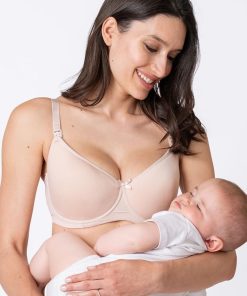 Ropa Premama Seraphine | Sujetador Lactancia Premama Efecto Camiseta - Nude