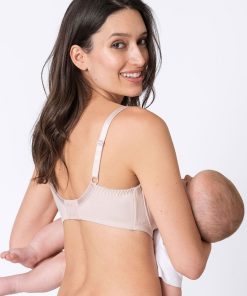 Ropa Premama Seraphine | Sujetador Lactancia Premama Efecto Camiseta - Nude