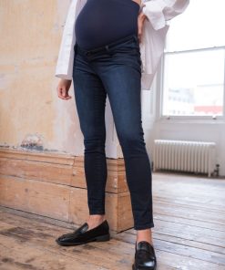 Ropa Premama Seraphine | Vaqueros De Premama Skinny Sobre El Viente En Indigo