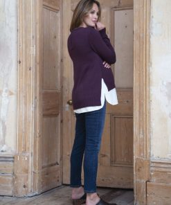 Ropa Premama Seraphine | Jersey Lactancia Premama Con Camisa - Burdeos