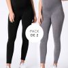 Ropa Premama Seraphine | Leggings Premama De Bambu - Pack De Dos