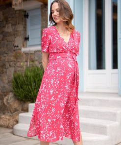 Ropa Premama Seraphine | Vestido Premama Y Lactancia Midi Estampado