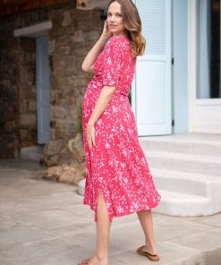 Ropa Premama Seraphine | Vestido Premama Y Lactancia Midi Estampado