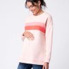 Ropa Premama Seraphine | Sueter Premama A Lactancia Color Block Degradado Rosa