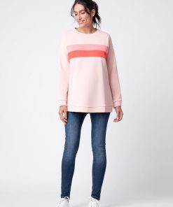 Ropa Premama Seraphine | Sueter Premama A Lactancia Color Block Degradado Rosa