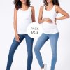 Ropa Premama Seraphine | Pack De 2 Jeggings Premama Superelasticos