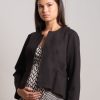 Ropa Premama Seraphine | Chaqueta Negra De Premama De Peplum