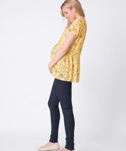 Ropa Premama Seraphine | Blusa Premama Con Flores Amarilla