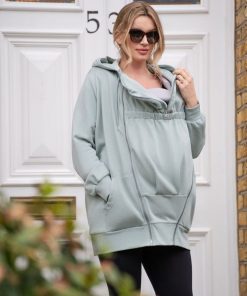 Ropa Premama Seraphine | Sudadera Con Capucha Premama Y Portabebes 3-En-1 De La Coleccion Curve