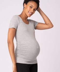 Ropa Premama Seraphine | Camisetas Basicas Premama Y Lactancia Azul Marino Y Gris - Pack De 2