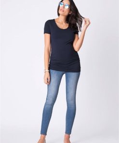 Ropa Premama Seraphine | Camisetas Basicas Premama Y Lactancia Azul Marino Y Gris - Pack De 2