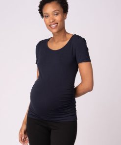 Ropa Premama Seraphine | Camisetas Basicas Premama Y Lactancia Azul Marino Y Gris - Pack De 2