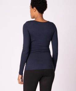 Ropa Premama Seraphine | Camiseta Lactancia Premama- Pack De 2 Azul Y Gris