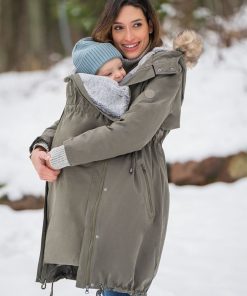 Ropa Premama Seraphine | Parka Premama 3 En 1 De Invierno - Caqui