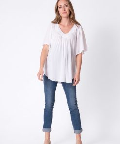 Ropa Premama Seraphine | Blusa Premama Blanca Bohemia