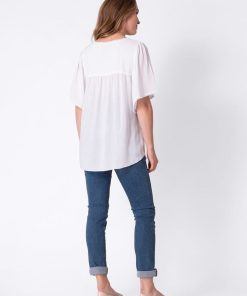 Ropa Premama Seraphine | Blusa Premama Blanca Bohemia