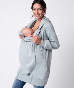 Ropa Premama Seraphine | Sudadera 3 En 1 Premama A Porteo - Verde Salvia |Seraphine